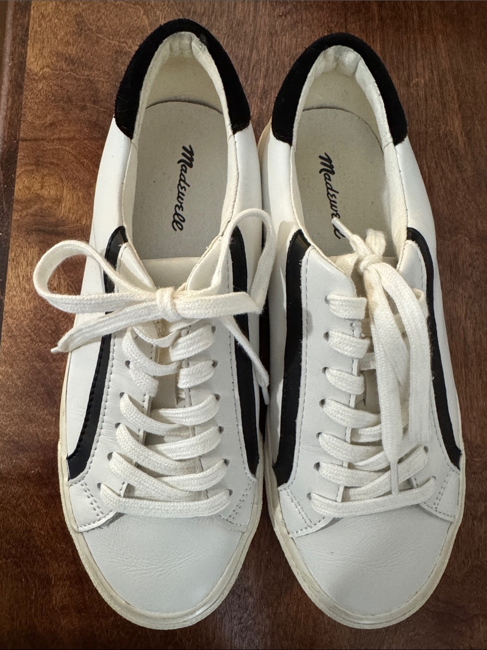 Madewell Cream Sneakers with Black Accents